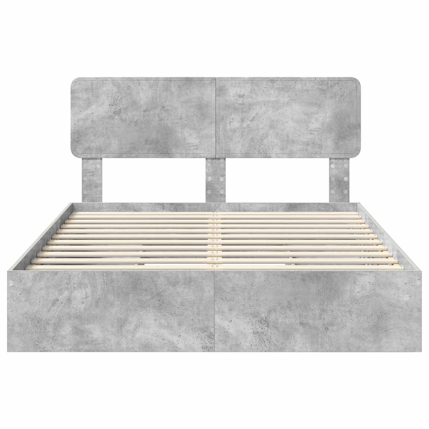 Storage Bed Concrete Grey 150 x 200 cm Engineered Wood
