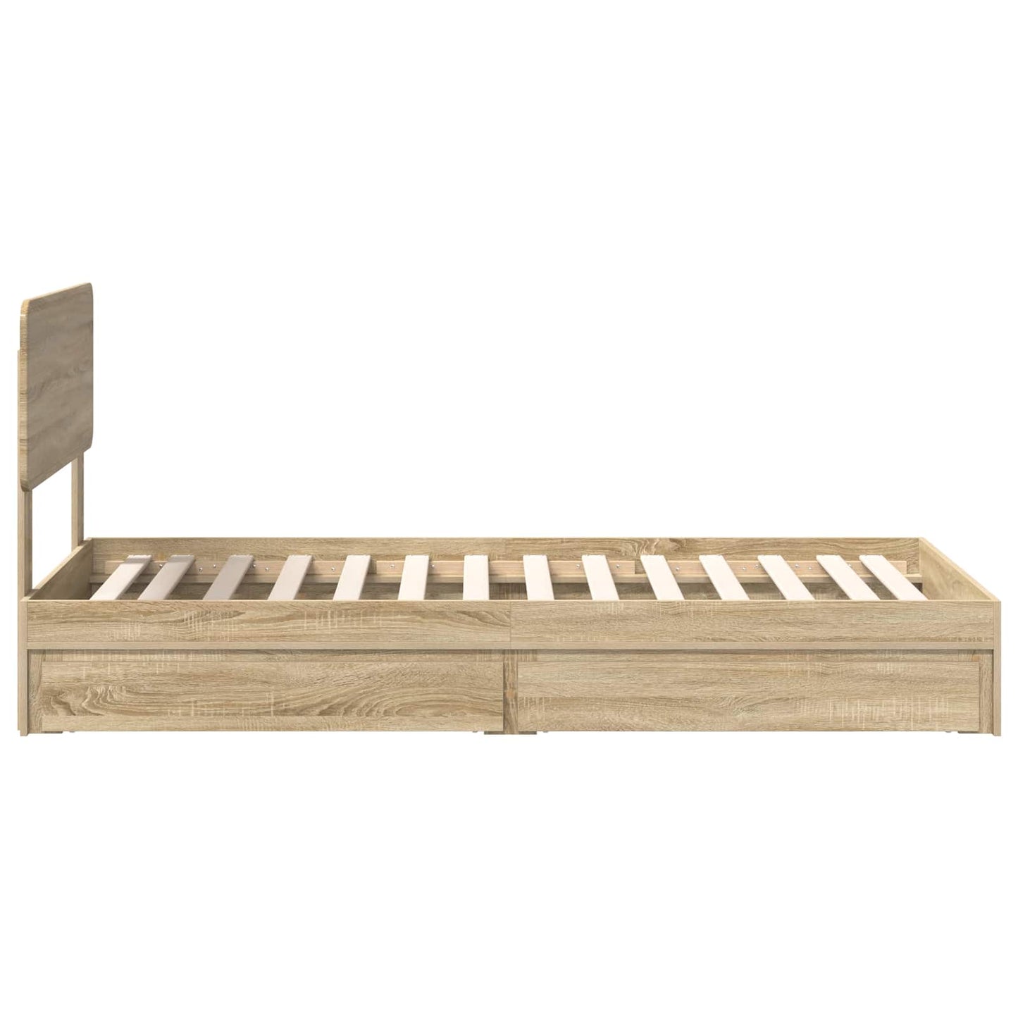 Storage Bed with Drawer Sonoma Oak 90 x 200 cm Engineered Wood