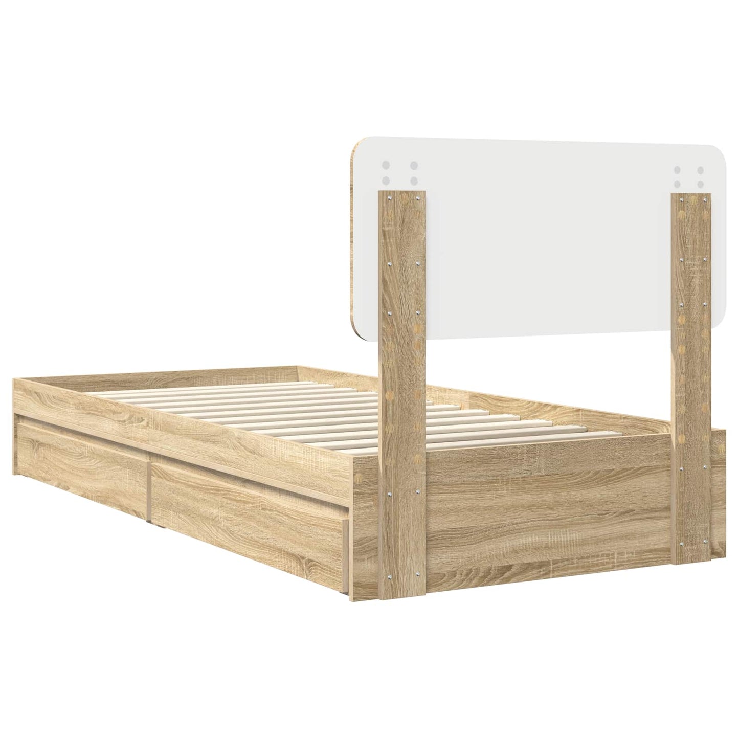 Storage Bed with Drawer Sonoma Oak 90 x 190 cm Engineered Wood