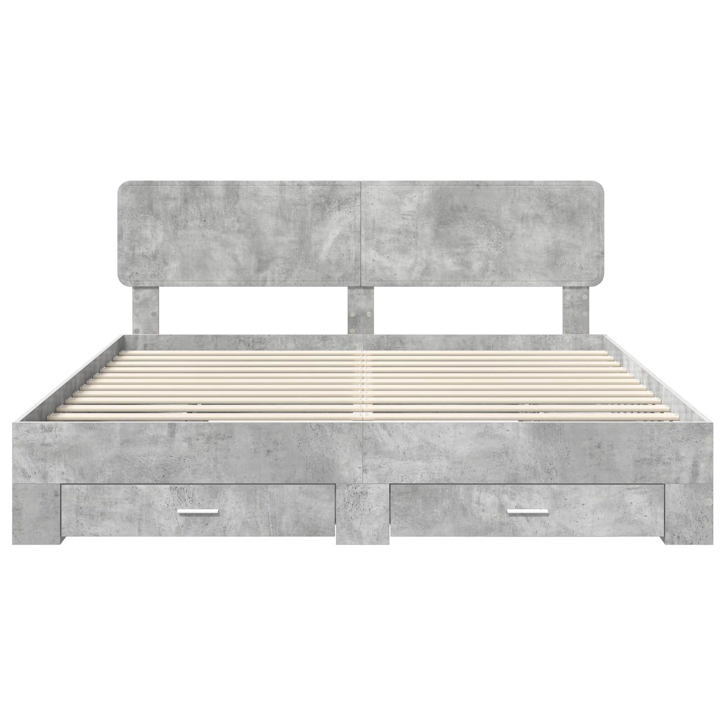 Bed Frame Concrete Grey 180 x 200 cm Engineered Wood