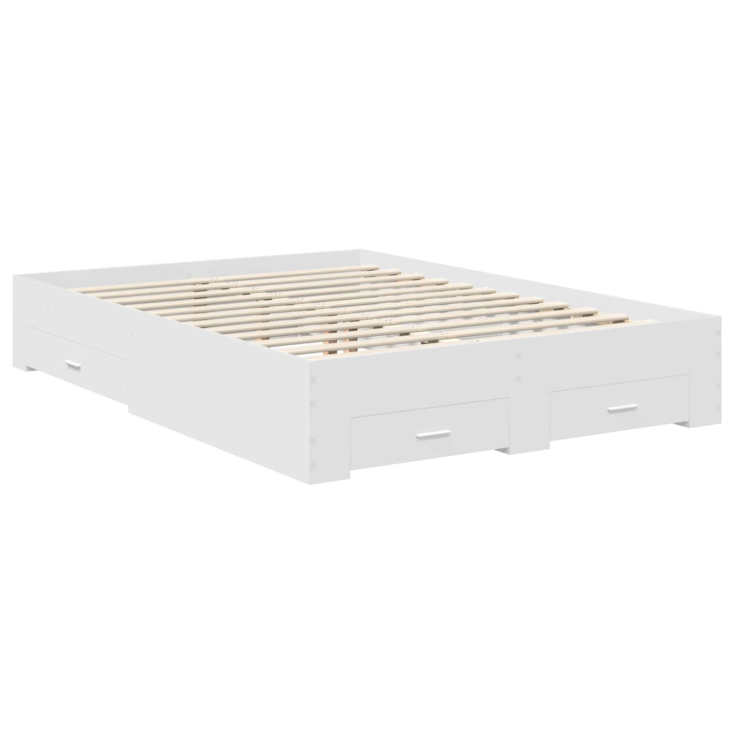 Bed Frame with Headboard White 160 x 200 cm Engineered Wood