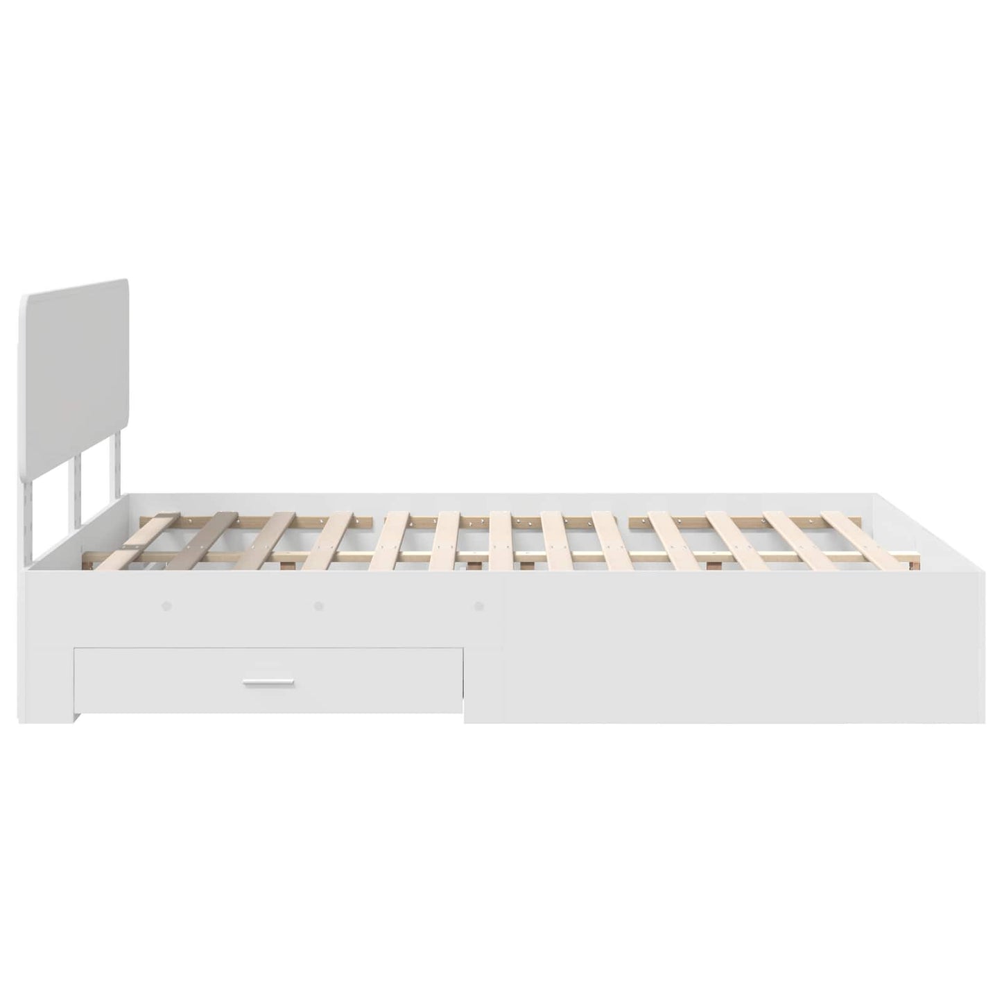Bed Frame with Headboard White 160 x 200 cm Engineered Wood