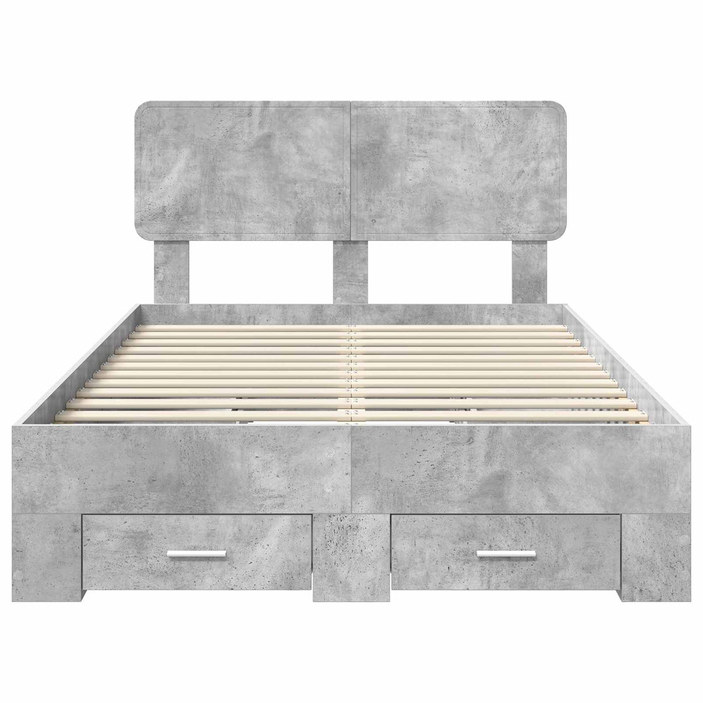Bed Frame Concrete Grey 120 x 200 cm Engineered Wood