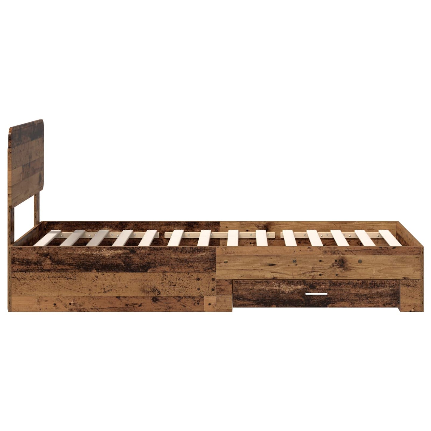Bed Frame with Headboard Old Wood 90 x 200 cm Engineered Wood