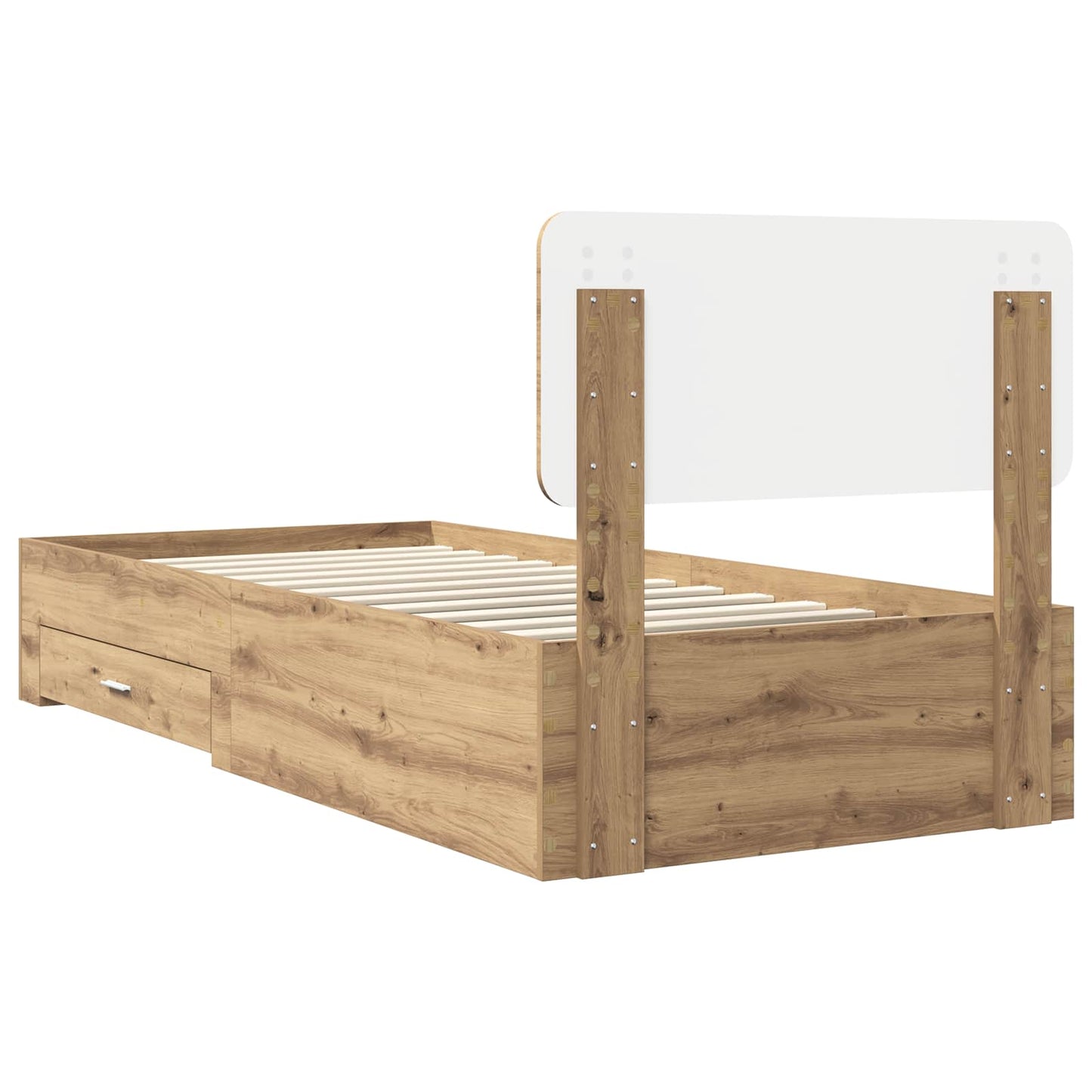 Bed Frame with Drawer Artisan Oak 90 x 190 cm Engineered Wood