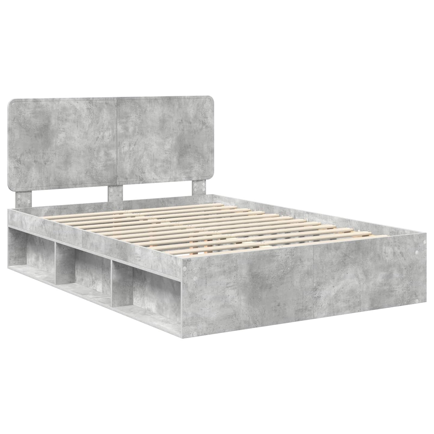 Bed Frame Concerte Grey 150 x 200 cm Solid Pine Wood