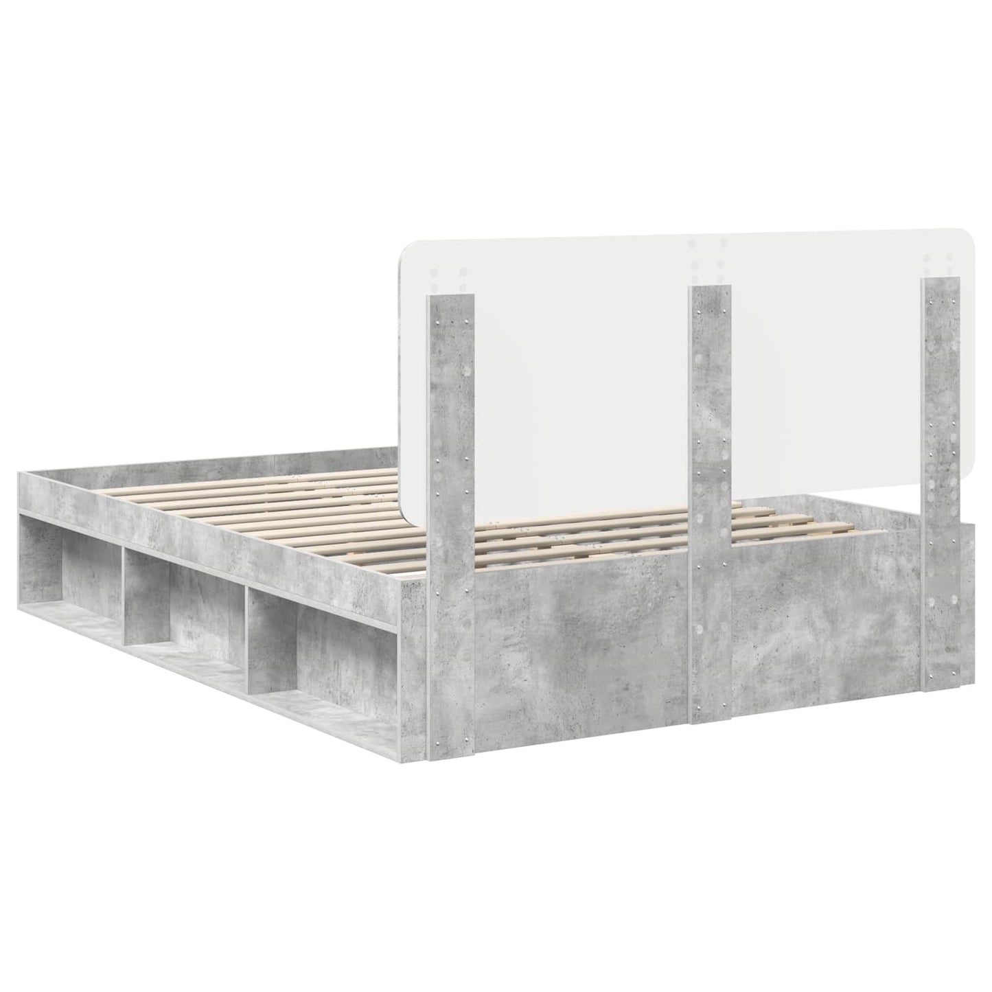 Bed Frame with Headboard Concerte 140 x 200 cm Solid Pine Wood
