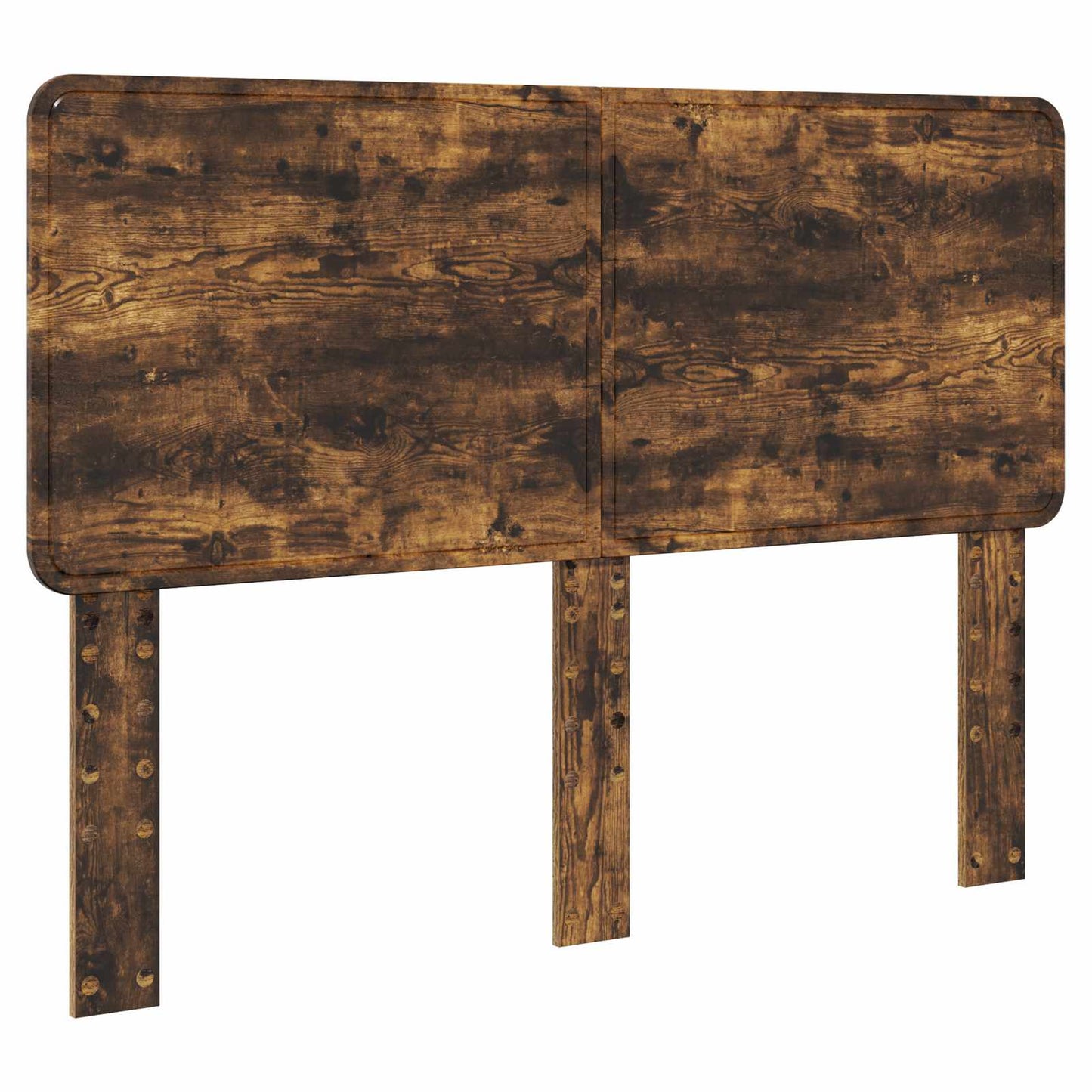 Bed Frame Smoked Oak 140 x 200 cm Solid Pine Wood