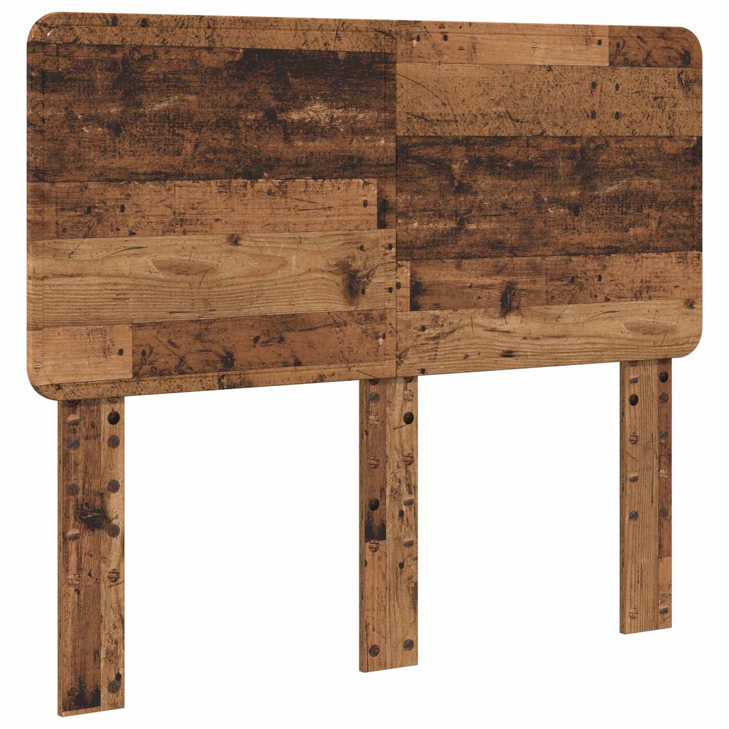 Bed Frame with Headboard Old Wood 135 x 190 cm Solid Pine Wood