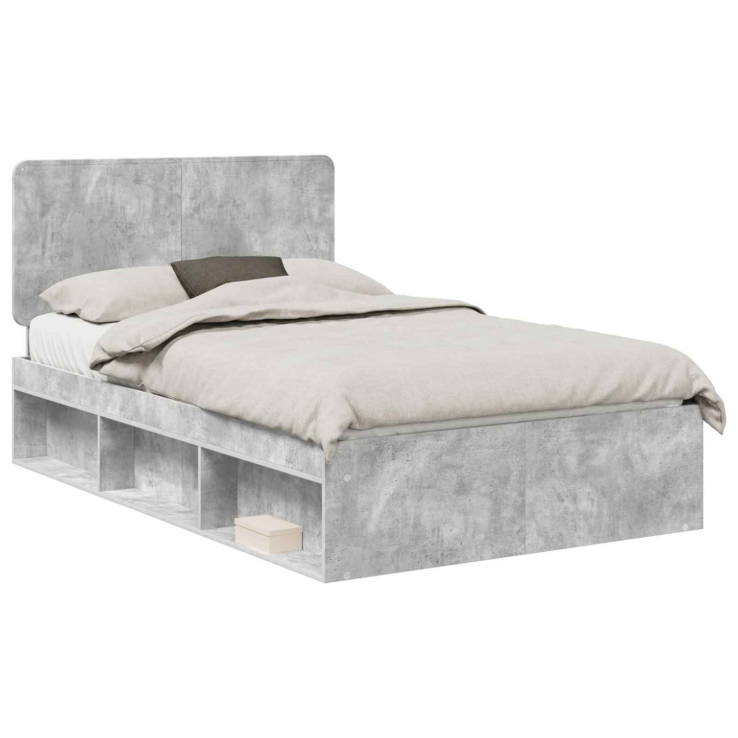 Bed Frame with Headboard Concerte 120 x 190 cm Solid Pine Wood