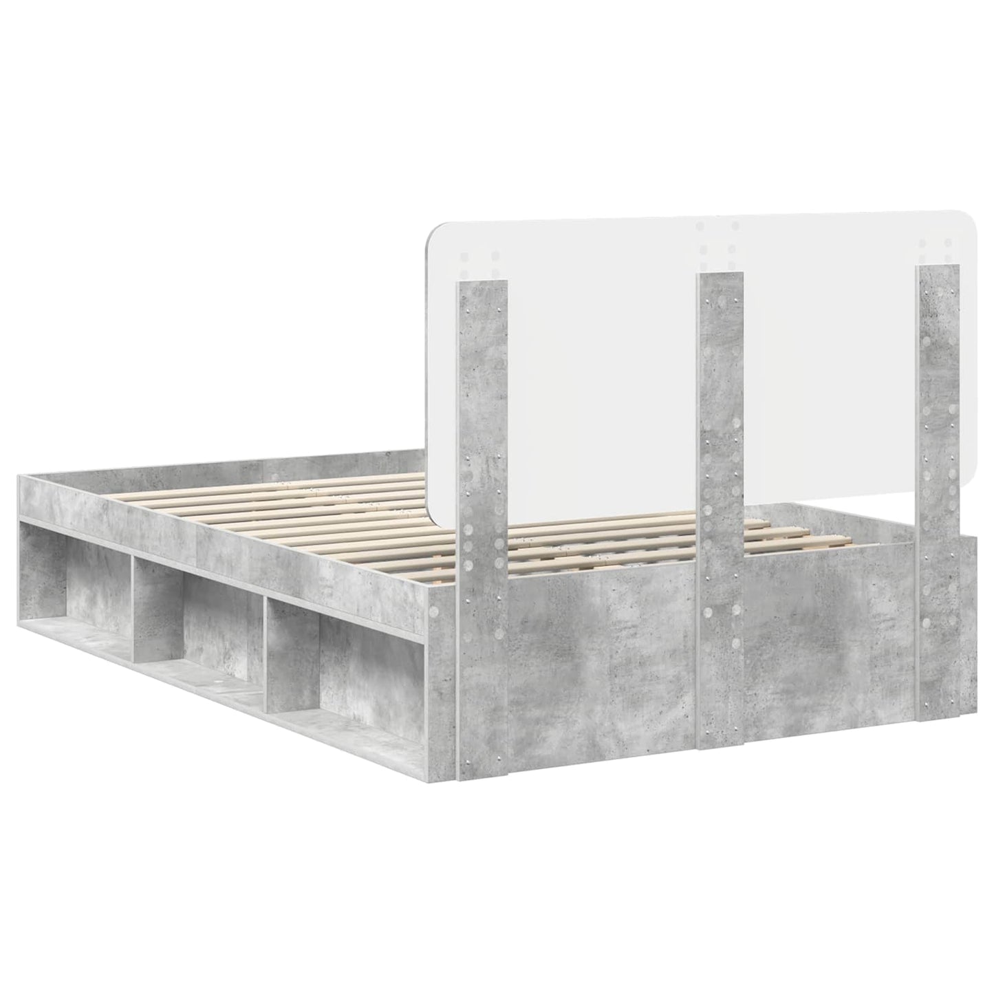 Bed Frame with Headboard Concerte 120 x 190 cm Solid Pine Wood