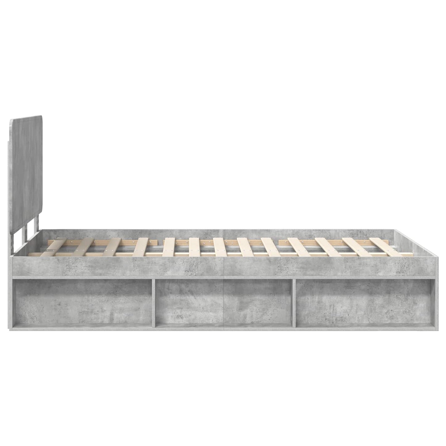 Bed Frame with Headboard Concerte 120 x 190 cm Solid Pine Wood