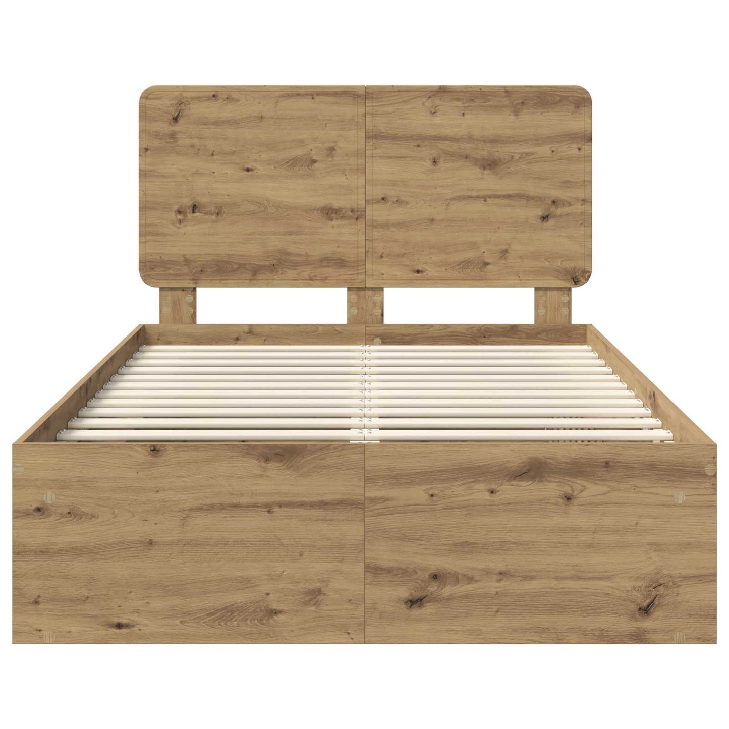 Bed Frame Artisian Oak 120 x 190 cm Solid Pine Wood