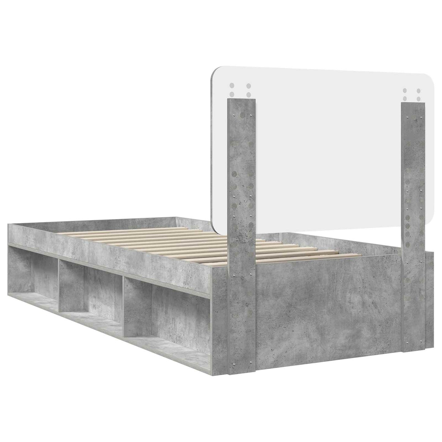 Bed Frame with Headboard Concerte 90 x 200 cm Solid Pine Wood