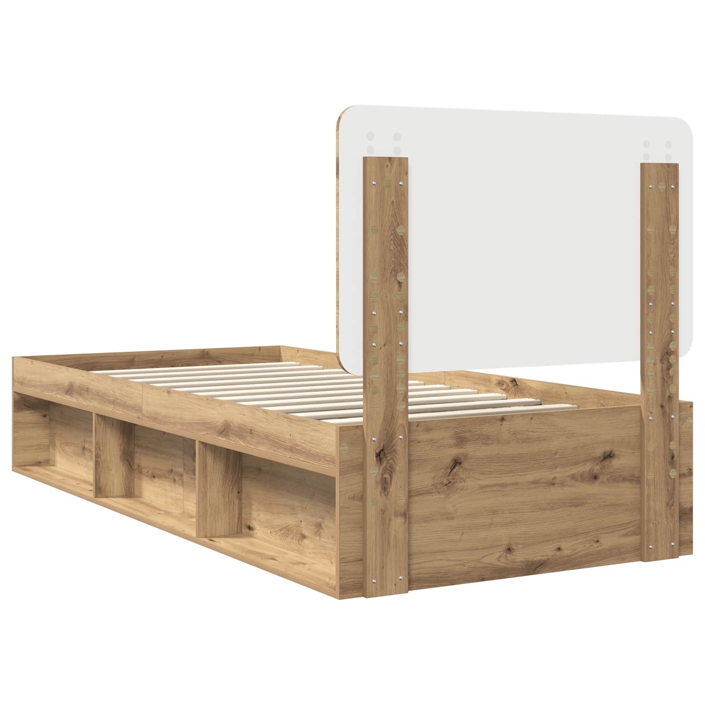 Bed Frame Artisian Oak 75 x 190 cm Solid Pine Wood