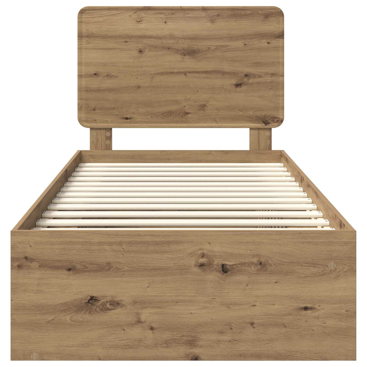 Bed Frame Artisian Oak 75 x 190 cm Solid Pine Wood
