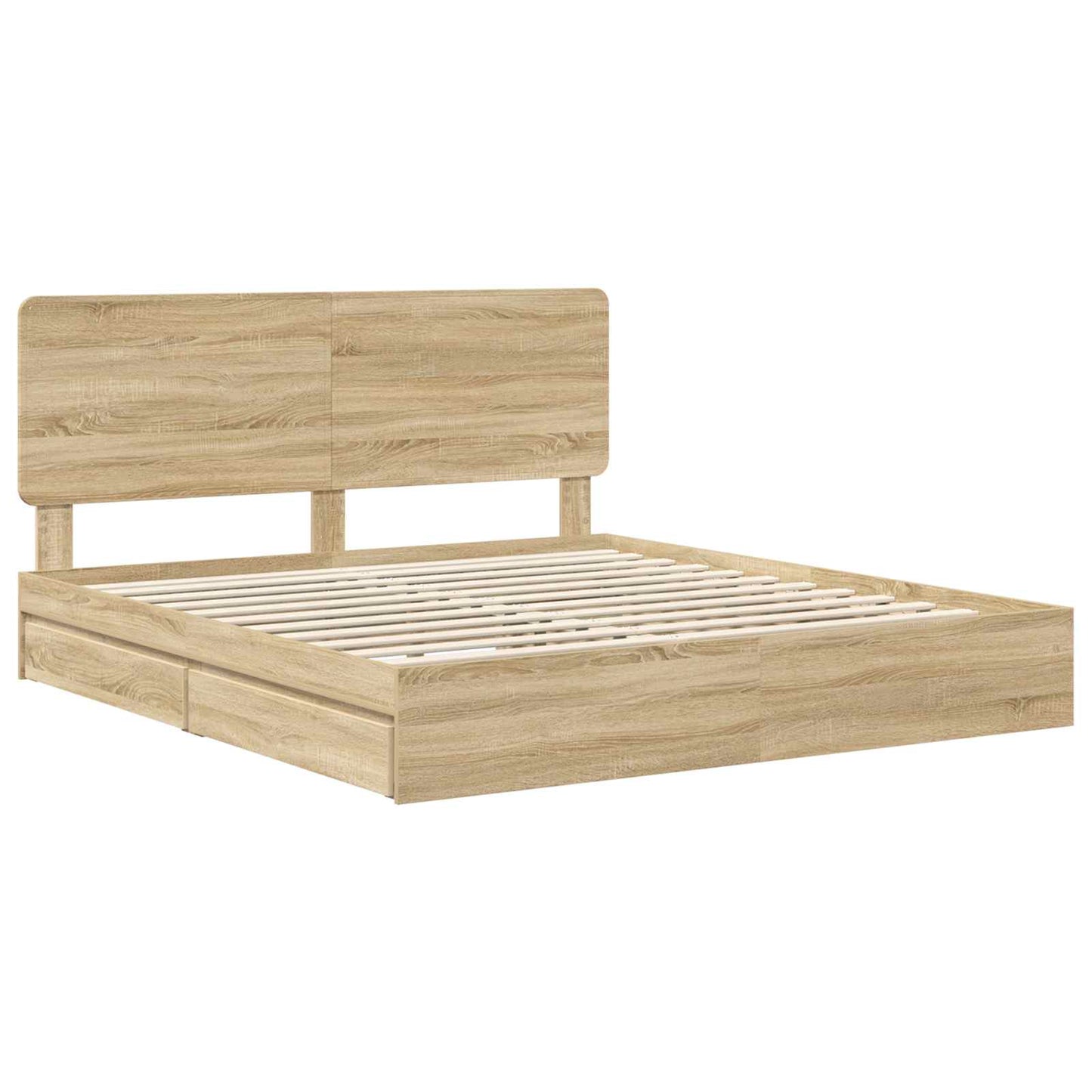 Storage Bed with Drawer Sonoma Oak 180 x 200 cm Engineered Wood