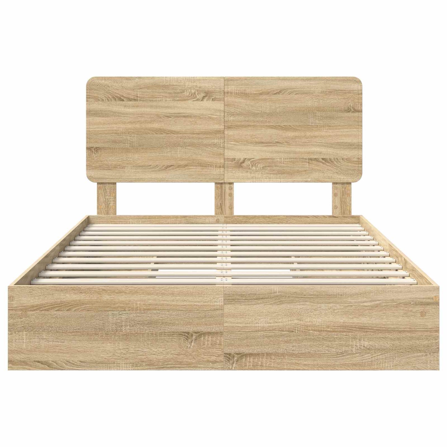 Storage Bed with Drawer Sonoma Oak 160 x 200 cm Engineered Wood