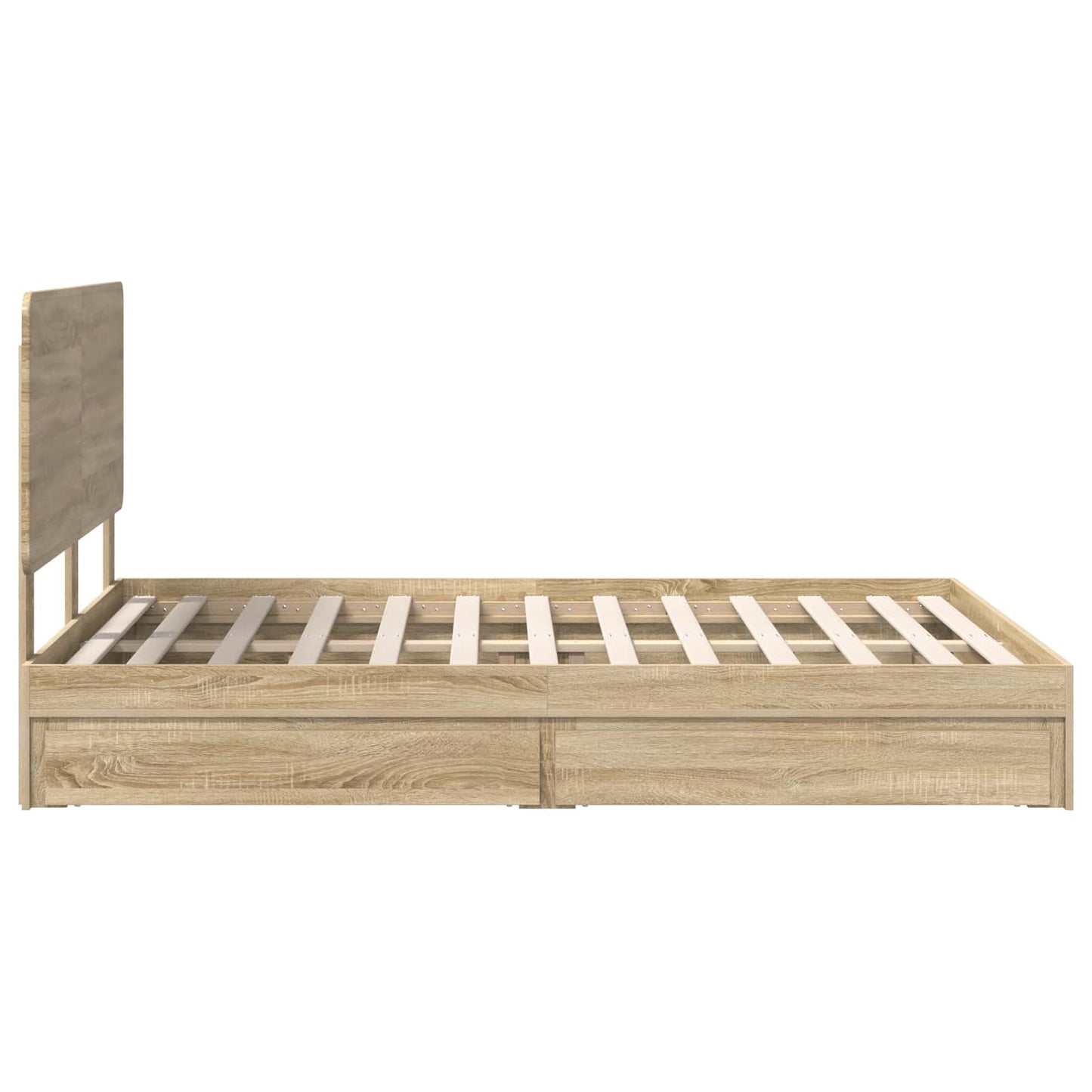 Storage Bed with Drawer Sonoma Oak 160 x 200 cm Engineered Wood