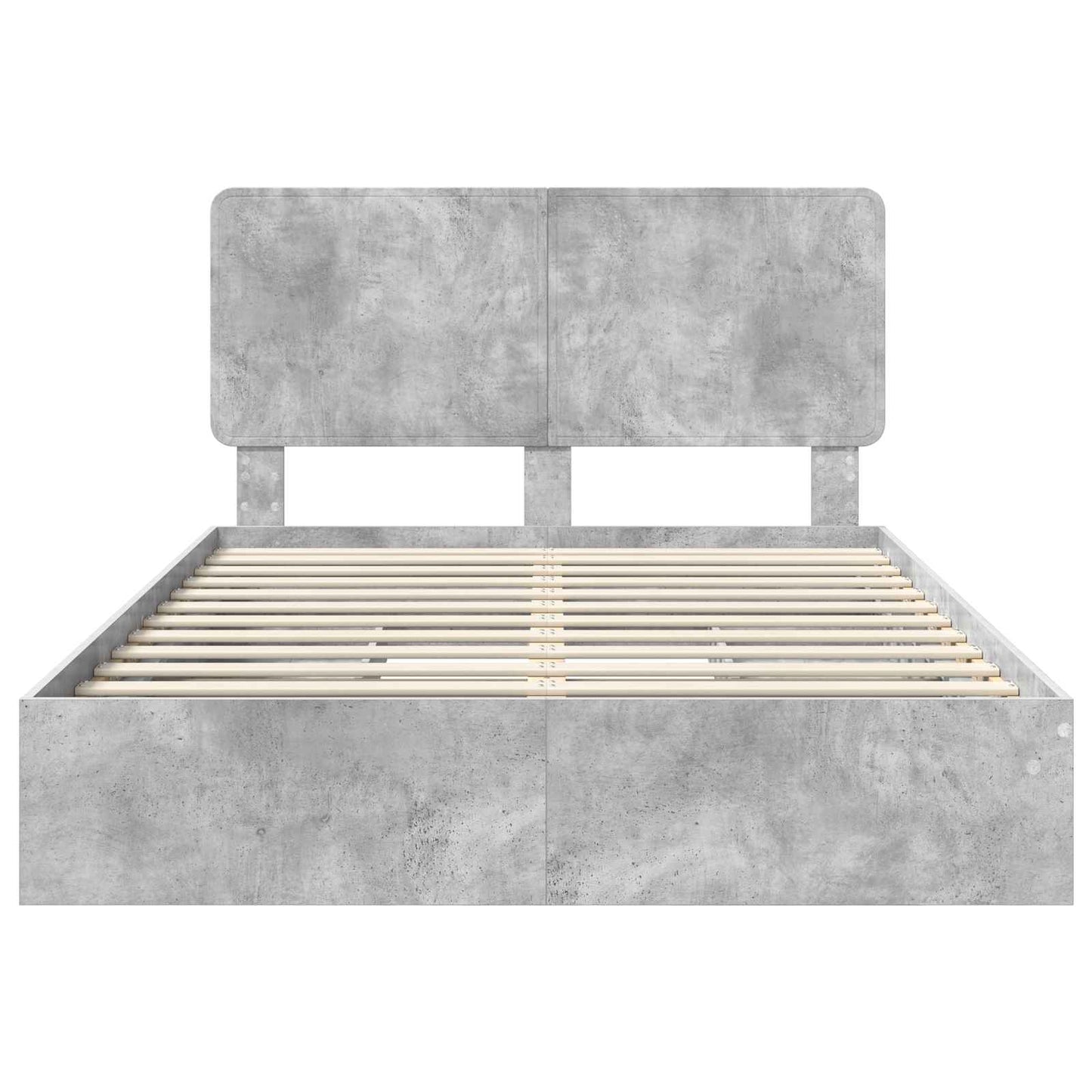 Storage Bed Concrete Grey 150 x 200 cm Engineered Wood