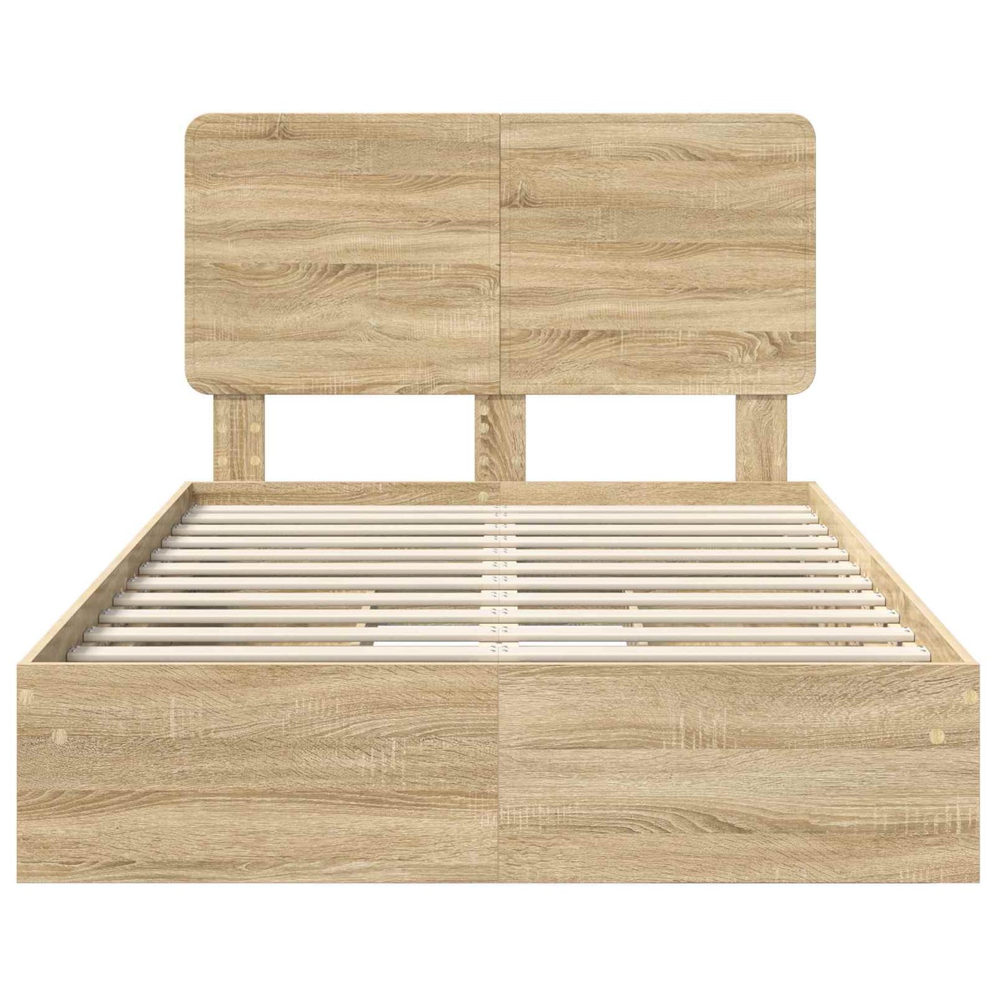 Storage Bed with Drawer Sonoma Oak 135 x 190 cm Engineered Wood