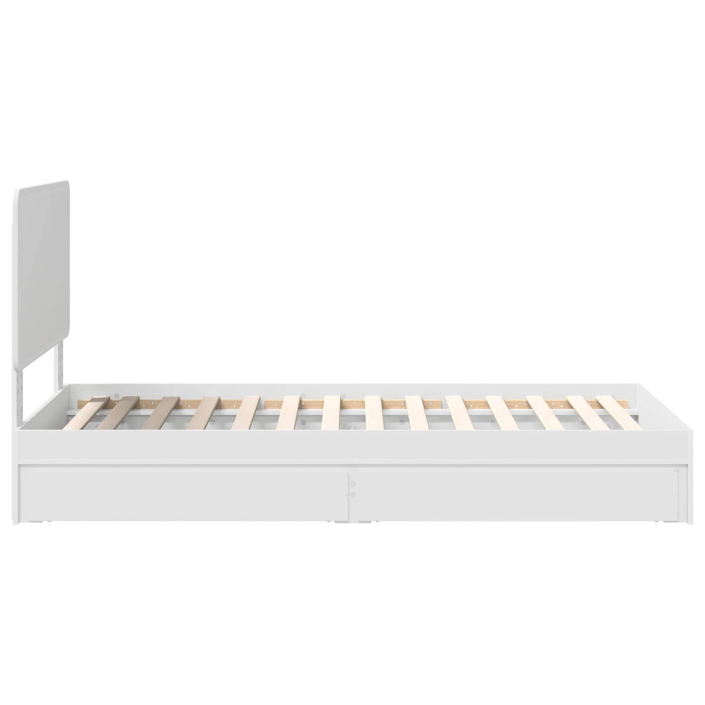 Storage Bed with Headboard White 90 x 200 cm Engineered Wood