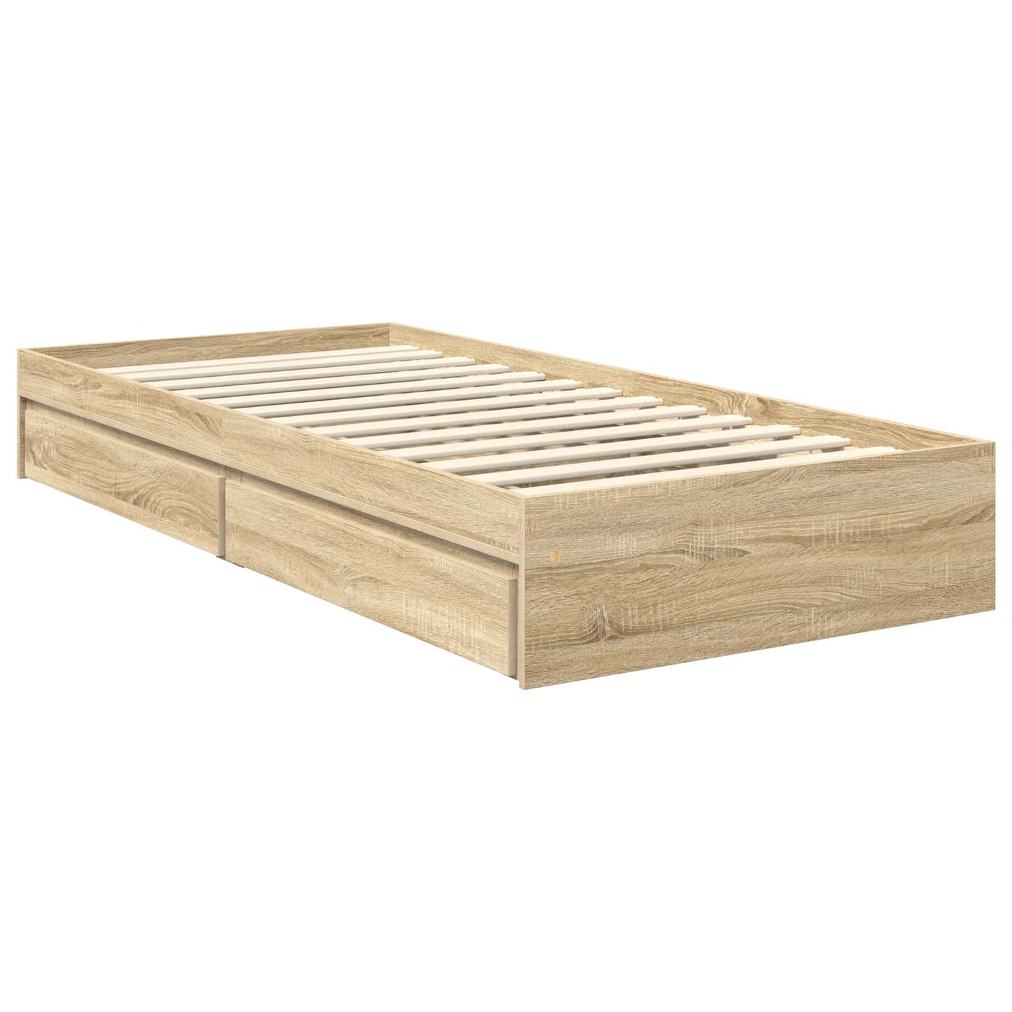 Storage Bed with Drawer Sonoma Oak 90 x 190 cm Engineered Wood