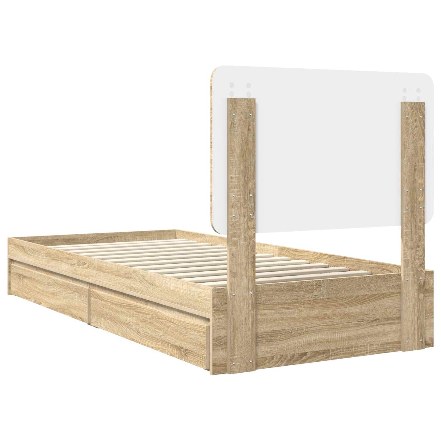 Storage Bed with Drawer Sonoma Oak 90 x 190 cm Engineered Wood