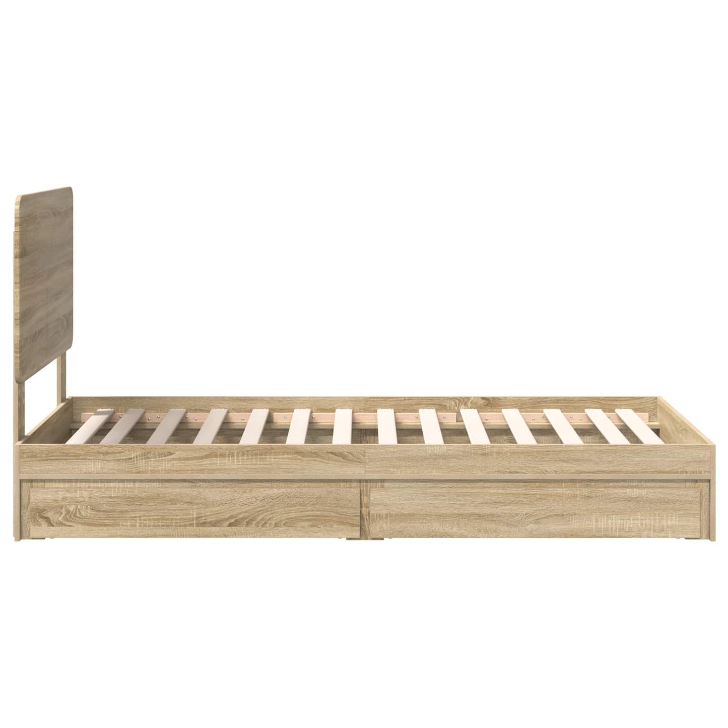 Storage Bed with Drawer Sonoma Oak 75 x 190 cm Engineered Wood