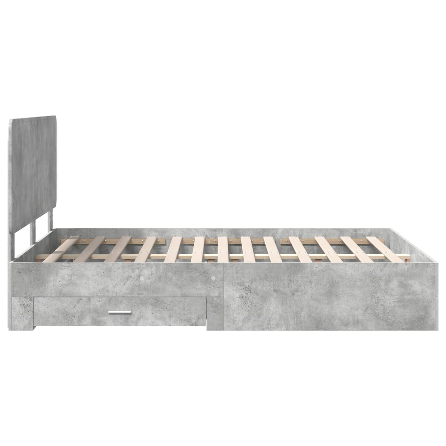 Bed Frame Concrete Grey 160 x 200 cm Engineered Wood