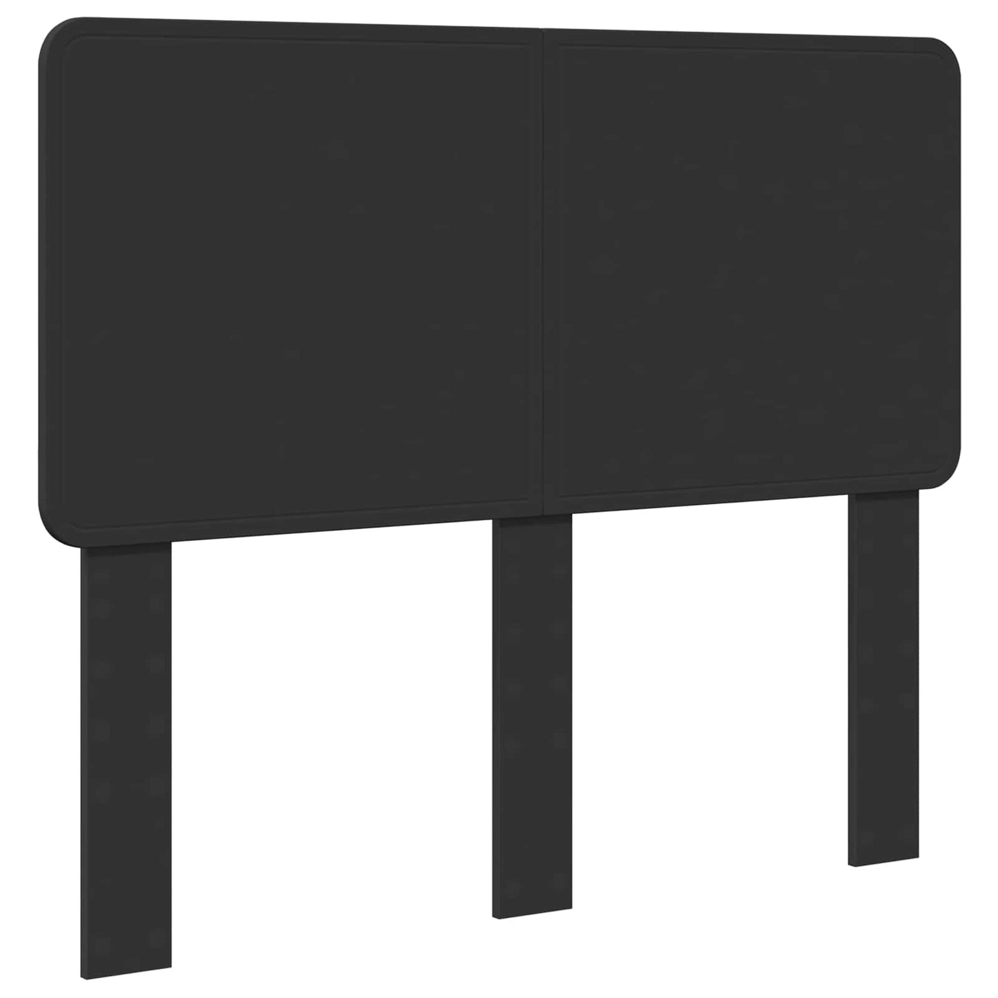 Bed Frame with Headboard Black 135 x 190 cm Engineered Wood