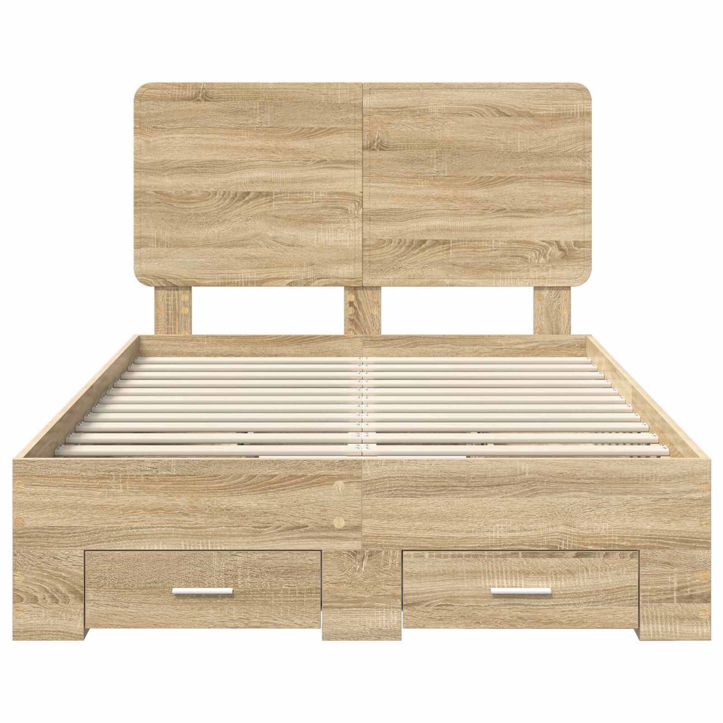 Bed Frame with Drawer Sonoma Oak 135 x 190 cm Engineered Wood