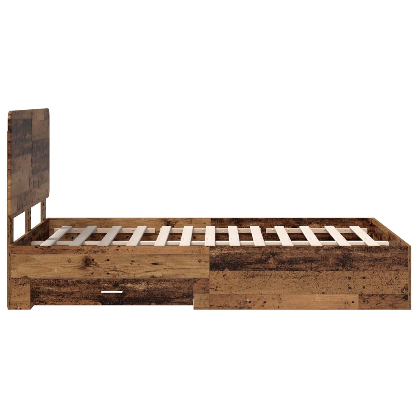 Bed Frame with Headboard Old Wood 120 x 190 cm Engineered Wood