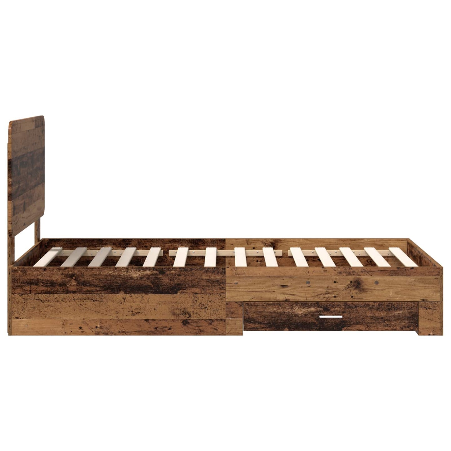 Bed Frame with Headboard Old Wood 100 x 200 cm Engineered Wood