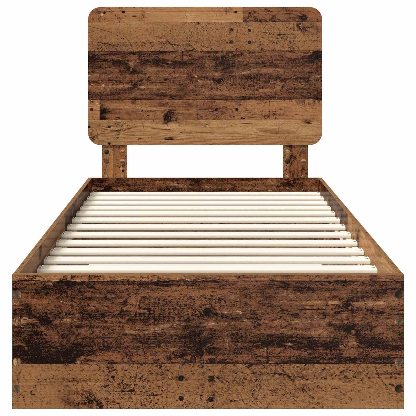 Bed Frame with Headboard Old Wood 90 x 200 cm Engineered Wood