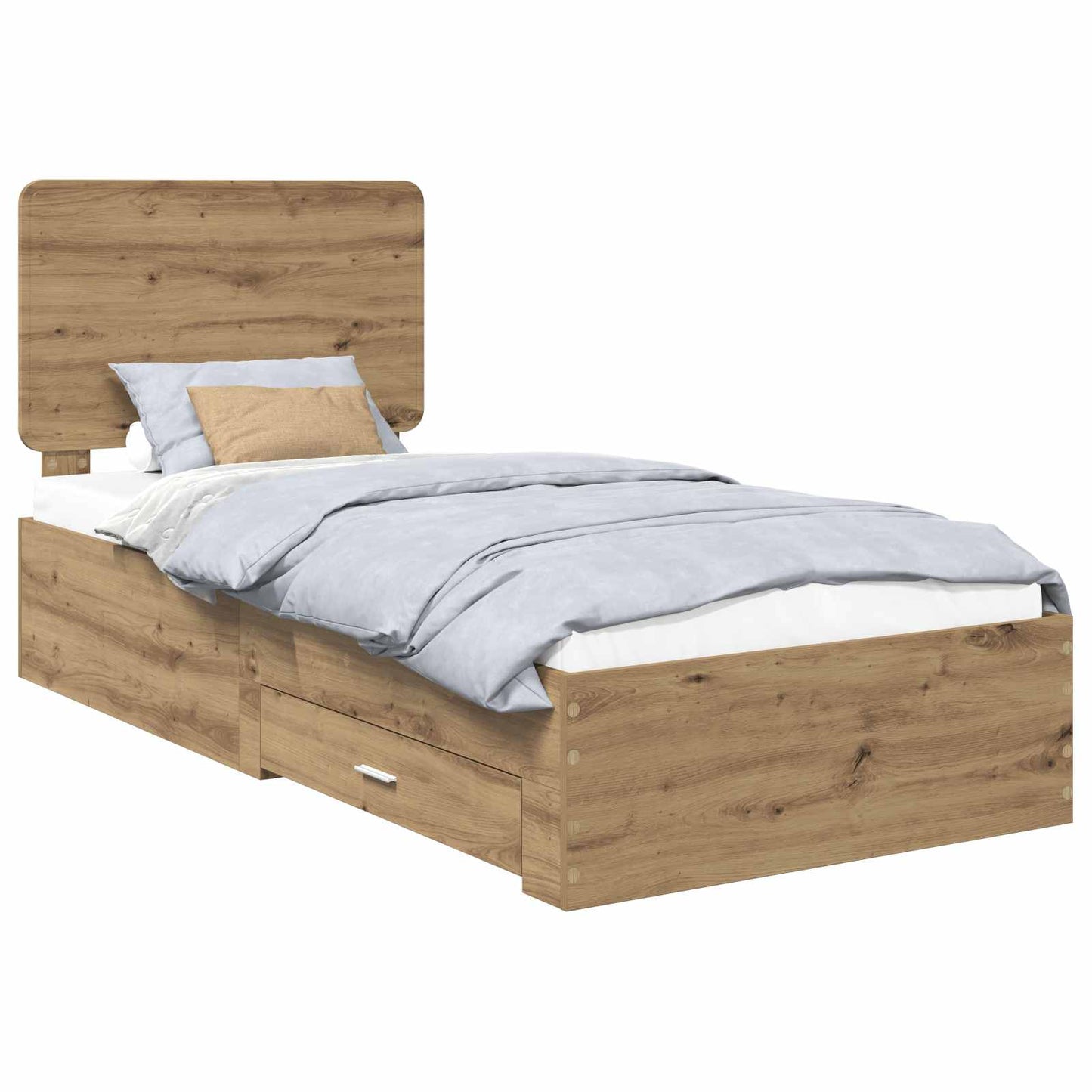 Bed Frame with Drawer Artisan Oak 90 x 200 cm Engineered Wood