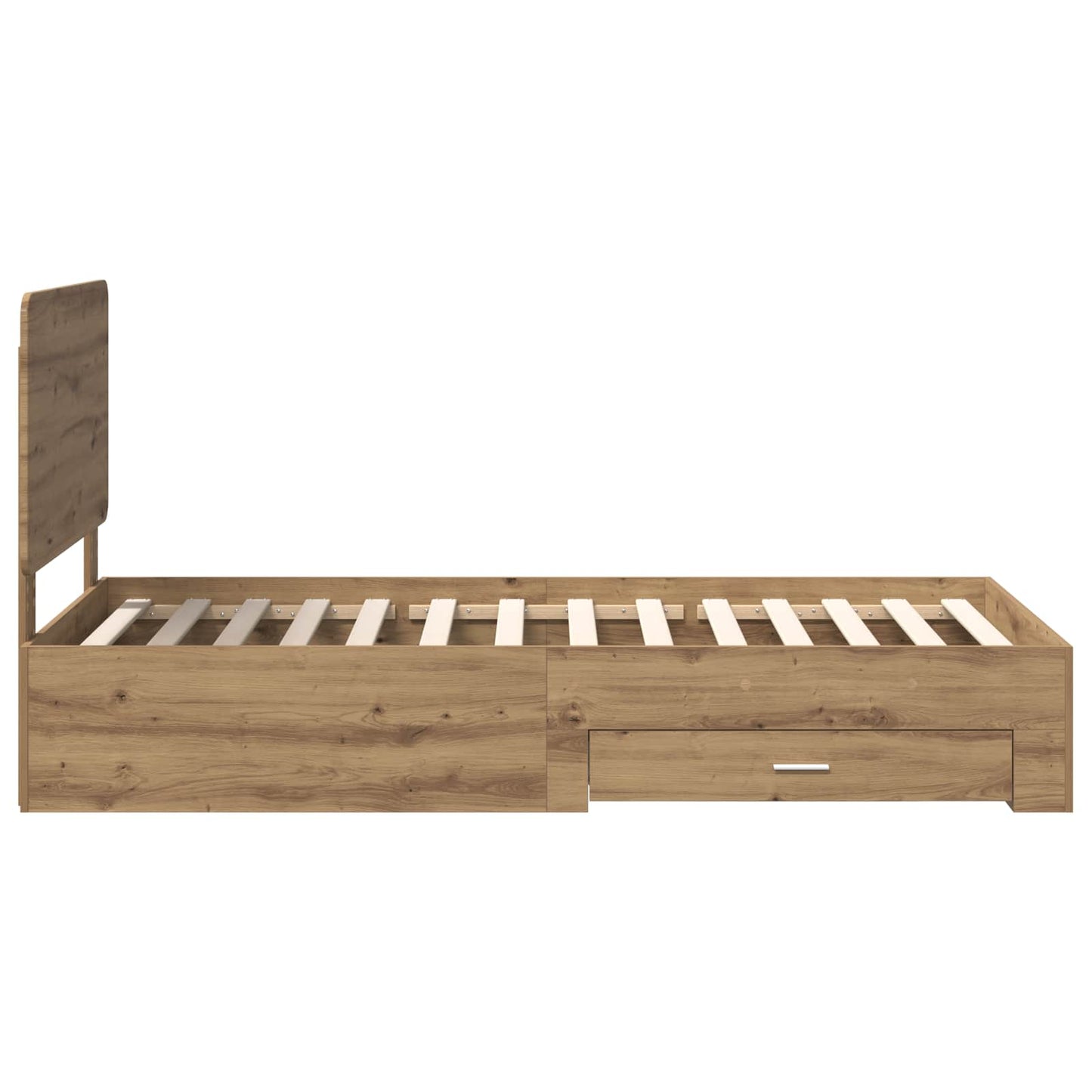 Bed Frame with Drawer Artisan Oak 90 x 190 cm Engineered Wood