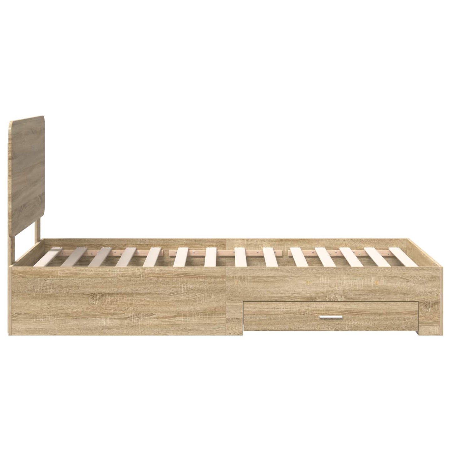 Bed Frame with Headboard Sonoma Oak 75 x 190 cm Engineered Wood