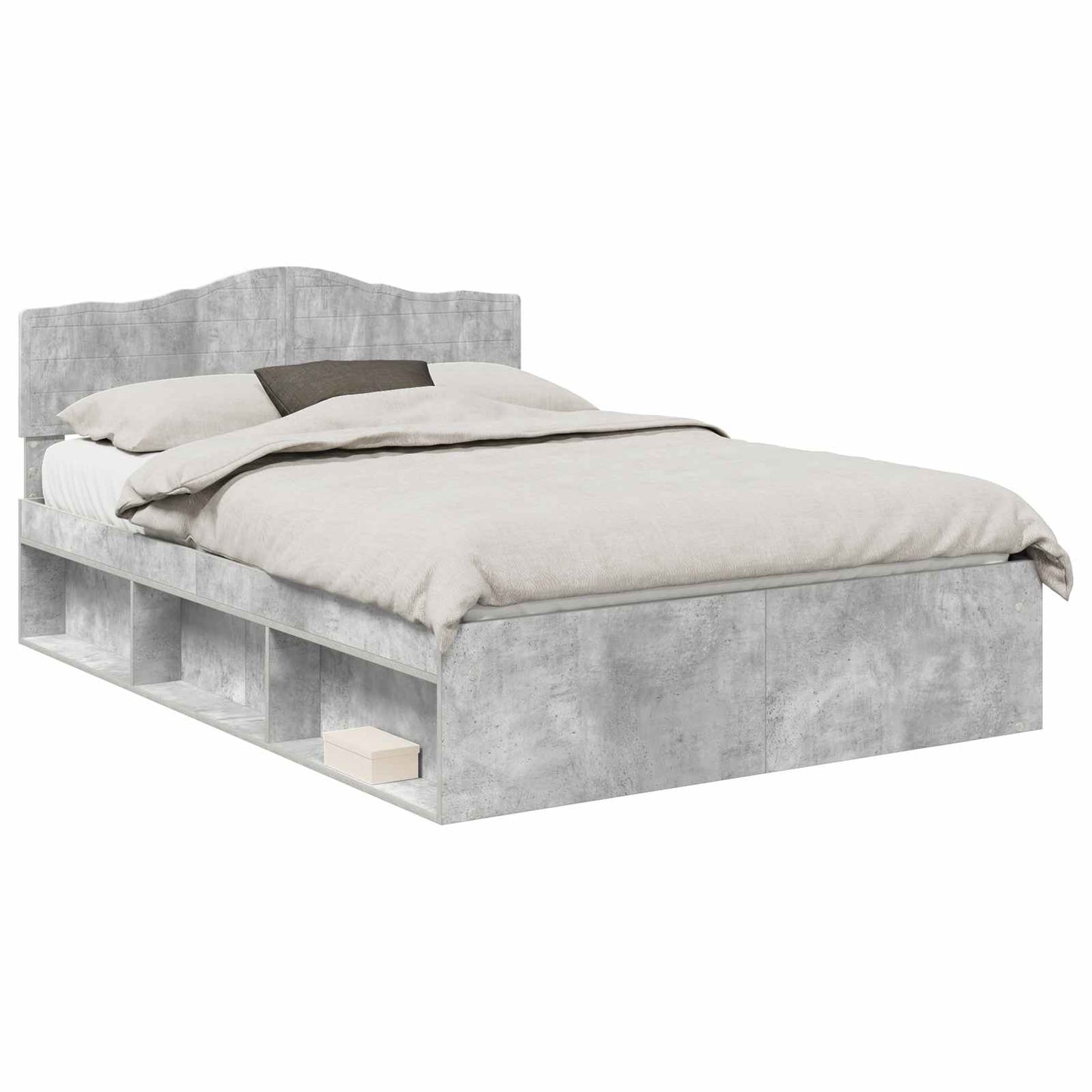 Bed Frame Concerte Grey 150 x 200 cm Solid Pine Wood