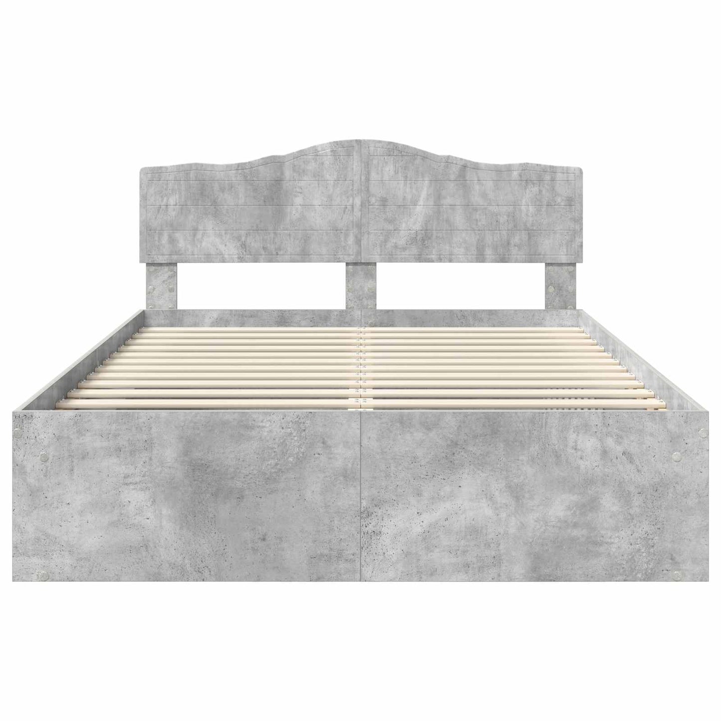 Bed Frame Concerte Grey 150 x 200 cm Solid Pine Wood