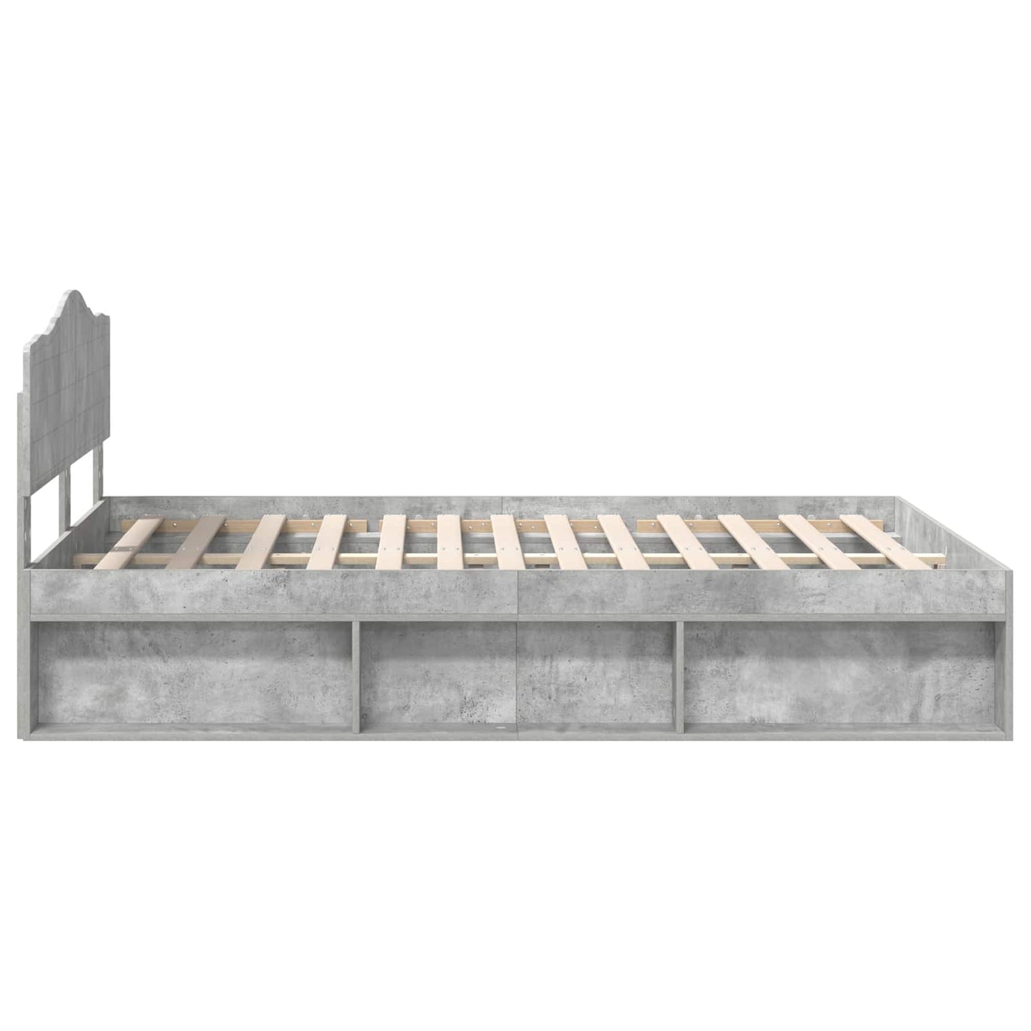 Bed Frame with Headboard Concerte 140 x 190 cm Solid Pine Wood