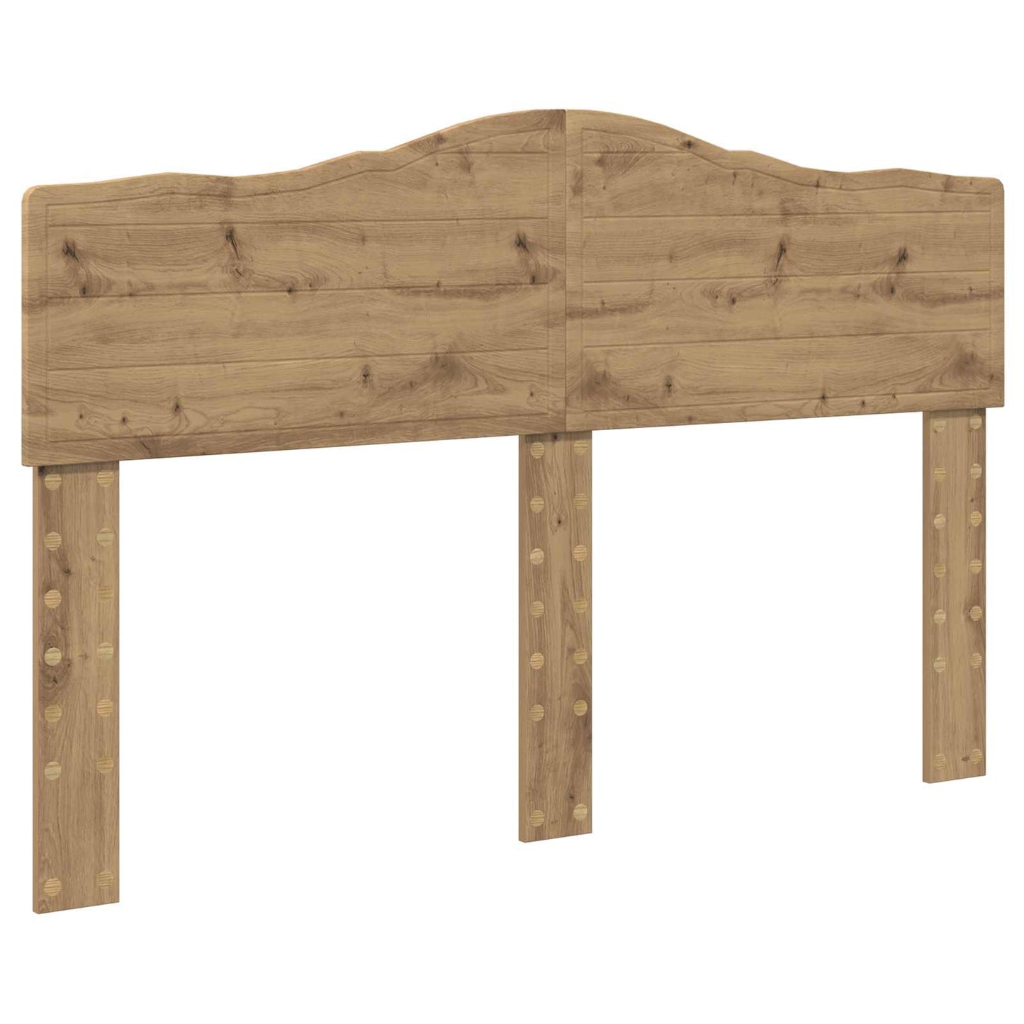 Bed Frame Artisian Oak 140 x 190 cm Solid Pine Wood