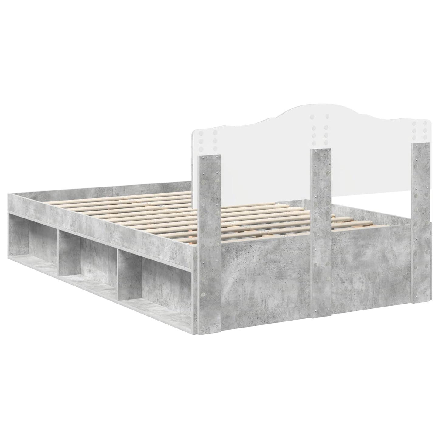 Bed Frame with Headboard Concerte 120 x 200 cm Solid Pine Wood