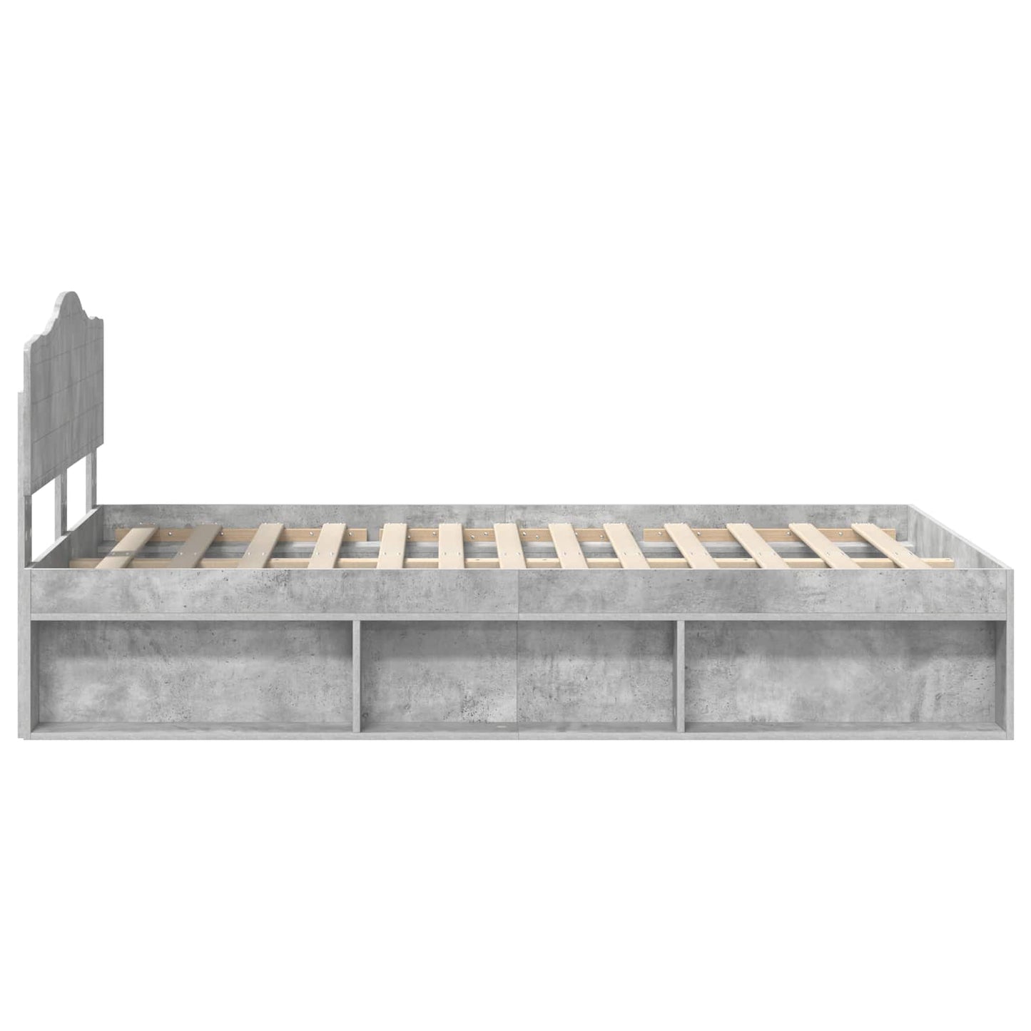 Bed Frame with Headboard Concerte 120 x 200 cm Solid Pine Wood