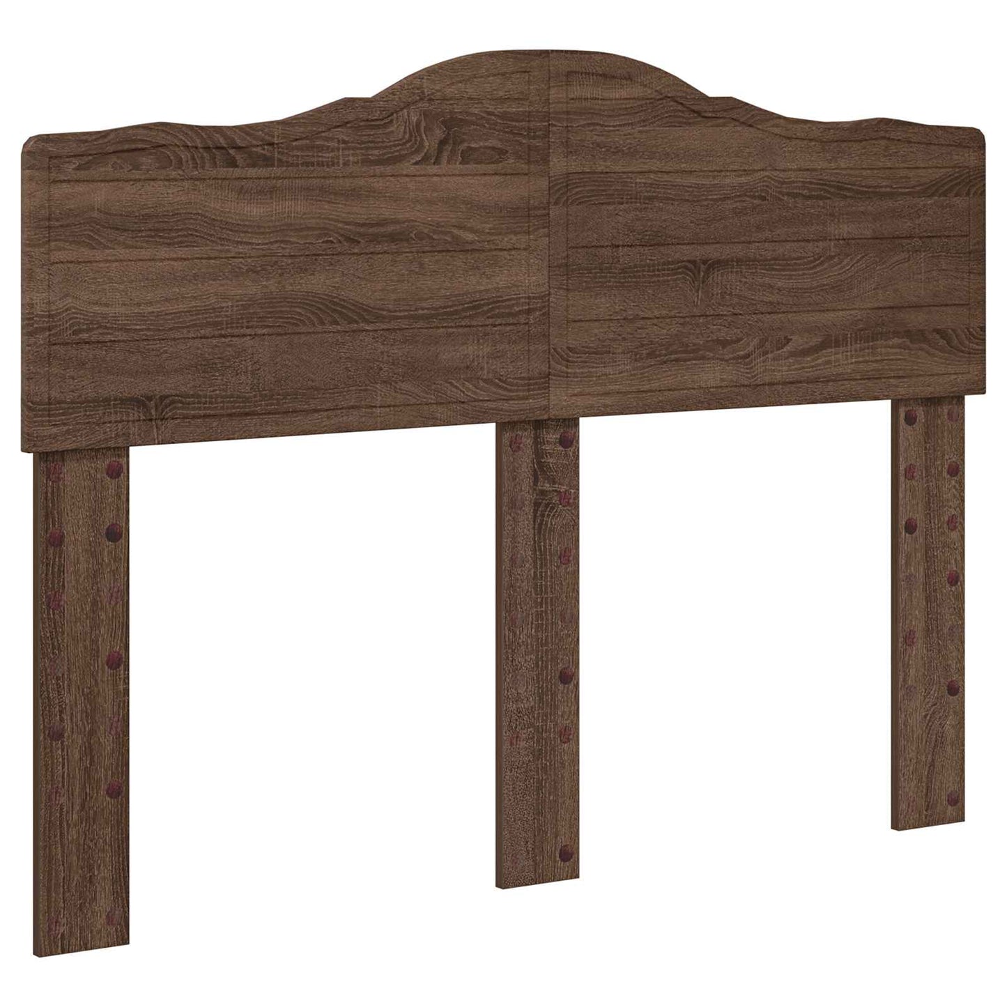 Bed Frame with Headboard Brown Oak 120 x 200 cm Solid Pine Wood