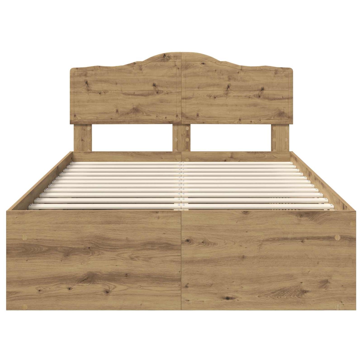 Bed Frame Artisian Oak 120 x 200 cm Solid Pine Wood