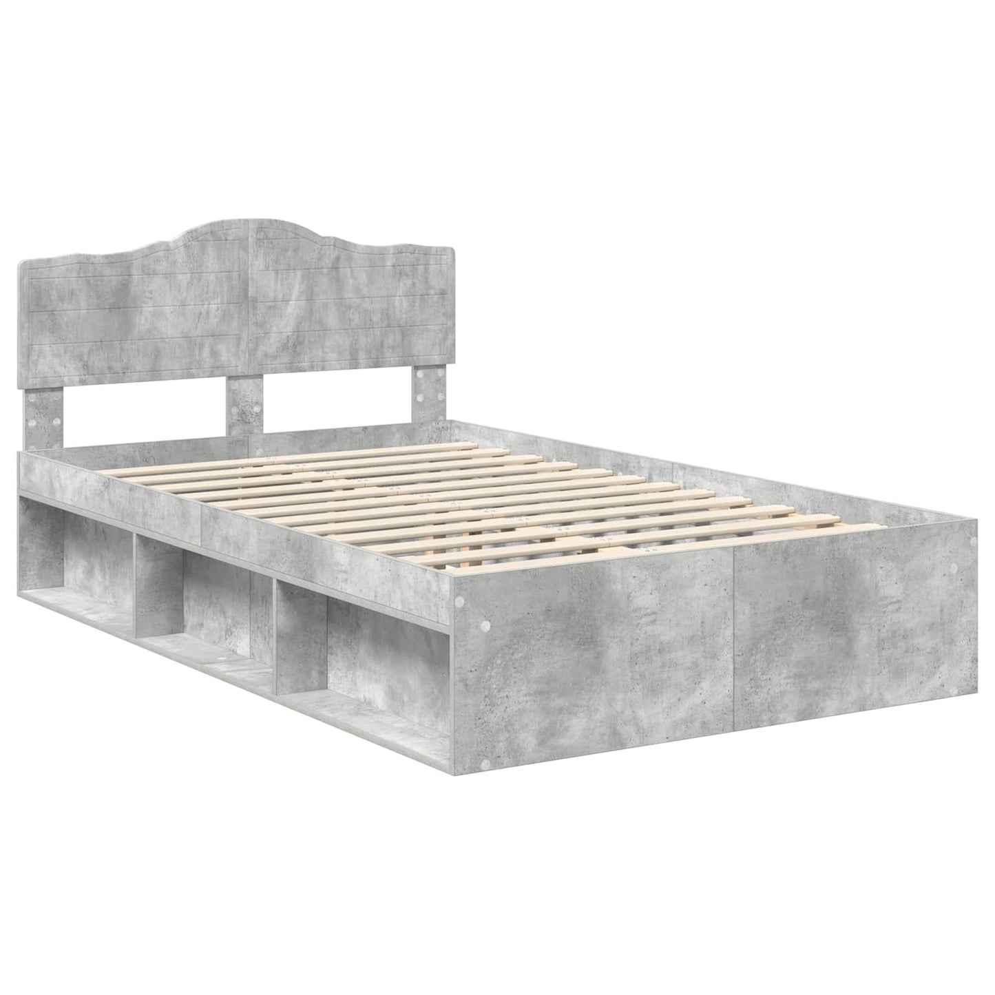 Bed Frame with Headboard Concerte 120 x 190 cm Solid Pine Wood