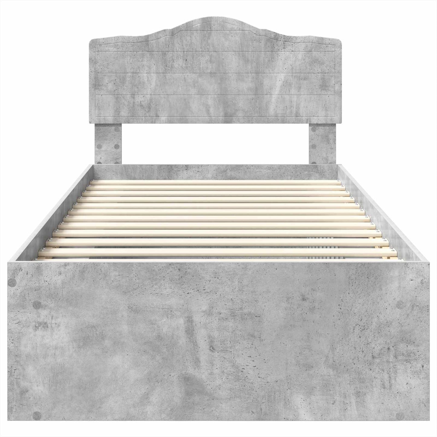 Bed Frame Concerte Grey 100 x 200 cm Solid Pine Wood