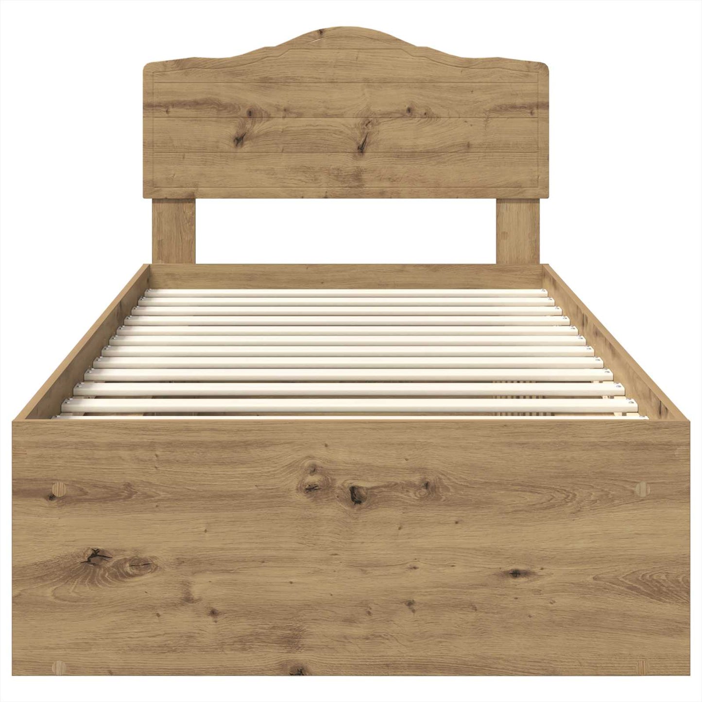 Bed Frame Artisian Oak 90 x 190 cm Solid Pine Wood