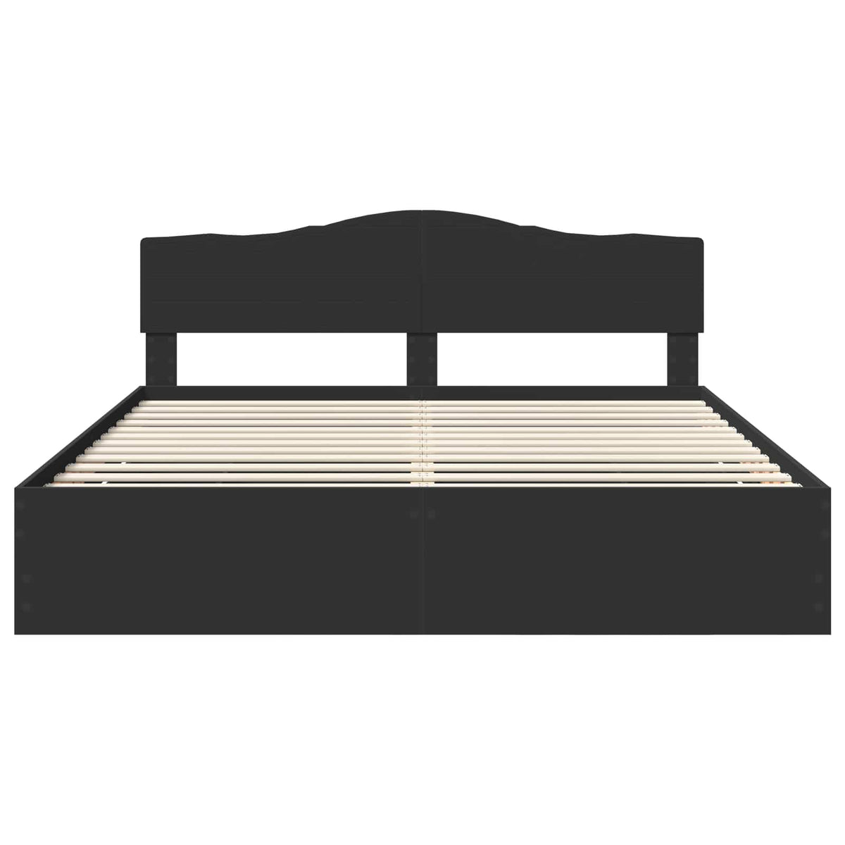 Bed Frame with Drawer Black 180 x 200 cm Engineer Wood